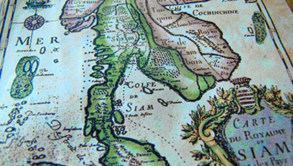 Ancienne carte du Royaume de Siam