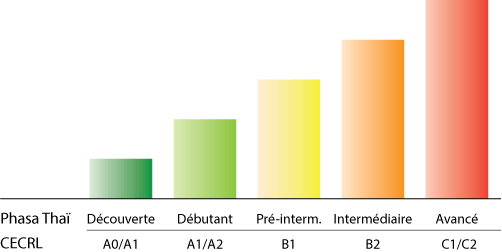 Niveaux pour les cours de thaï